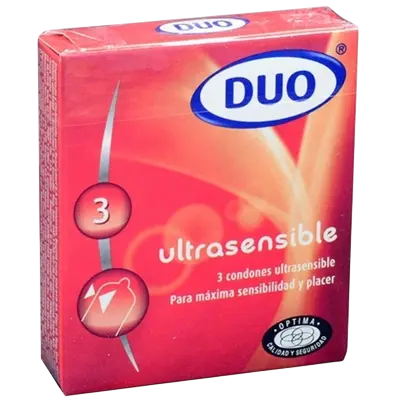 Condones Duo Ultrasensible 3 Unidades